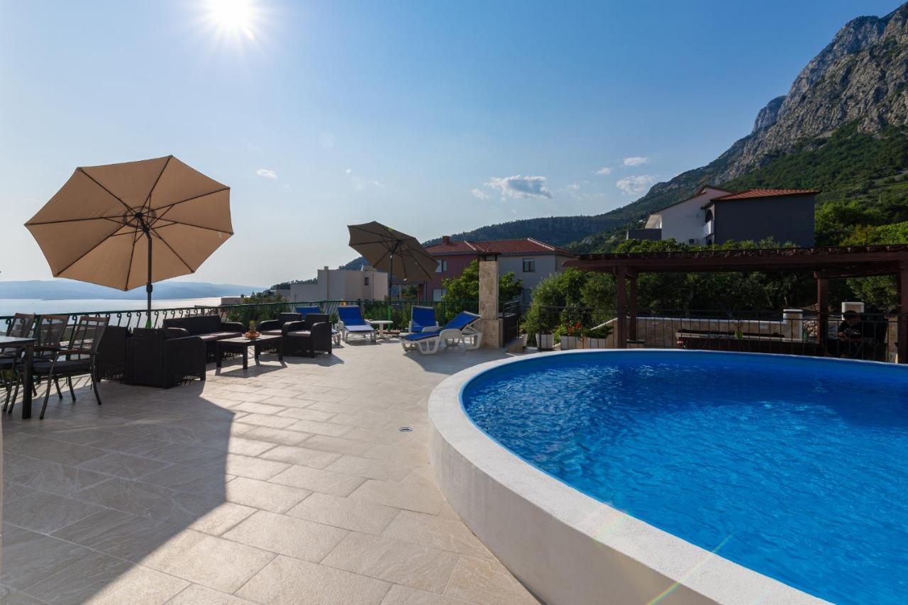 Navis Sea View Apartment With Pool Makarska Exteriör bild